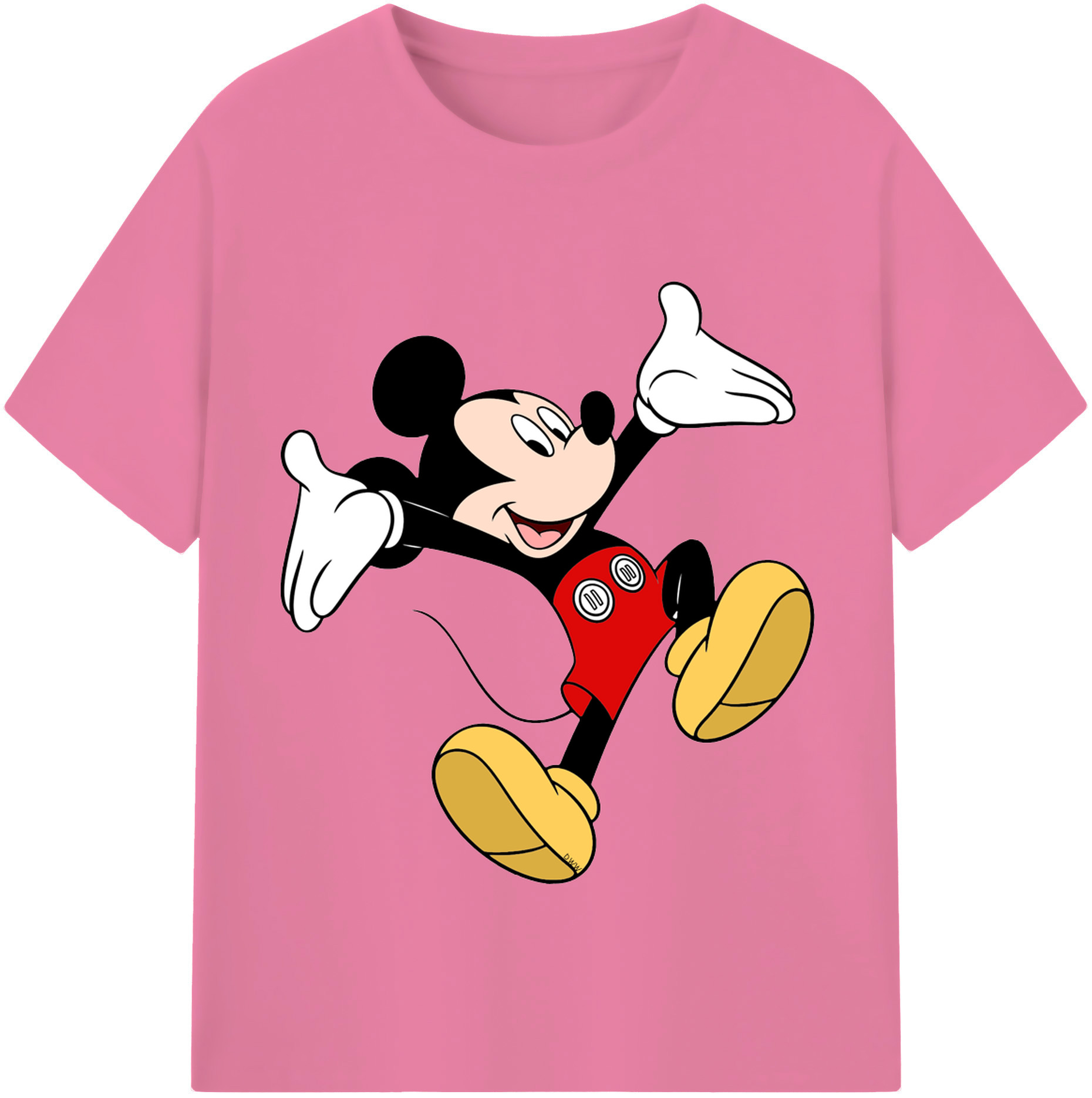（画像用） ミッキーマウス Mickey Mouse 綿100％半袖Tシャツ（フロントプリント）